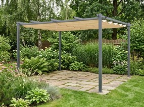 Nowoczesna pergola ogrodowa 3 x 4 m Ecru pawilon