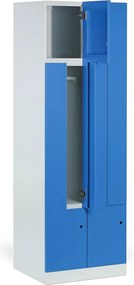 Szafka ubraniowa S1 Z, 4-drzwiowa, 1850 x 600 x 500 mm, zamek obrotowy, drzwi beżowe