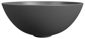 Umywalka ceramiczna nablatowa okrągła szara matowa bez otworu na baterię 32 cm MALO Grey z powłoką easy clean