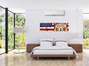 Obraz - Vintage flaga (170x50 cm)