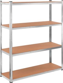 REGAŁ MAGAZYNOWY GALWANIZOWANY G 183X170X60 CM 4 PÓŁKI MDF 300 KG/PÓŁKĘ
