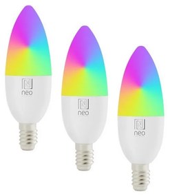 Immax NEO 07716CDO -ZESTAW 3xLED RGB Żarówka ściemnialna E14/6W/230V Wi-Fi Tuya+pilot