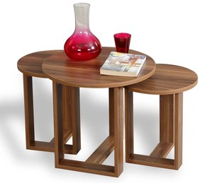 Stolik do odkładania Mira Walnut, 3 szt.