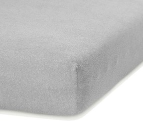 Jasnoszare prześcieradło frotte z gumką 120x200 cm Ruby – Restilo