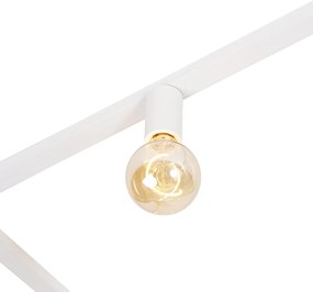 Nowoczesny 1-fazowy system szynowy 5-punktowy z oprawą E27 w kolorze białym - Jeana