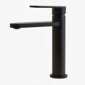 Mosiężna Bateria Umywalkowa Alameda ↑20 Cm & Czarny Matowy - Sklum