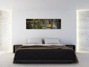 Obraz miasta nocą (170x50 cm)