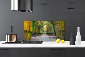 Szkło do Kuchni na Ścianę Jesienny Ogród W Parku