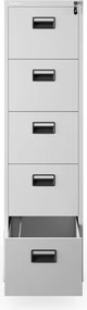 Szafa kartotekowa metalowa szara: SARA V5, 460 x 1625,5 x 600 mm