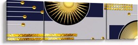 Obraz - Złote koła (170x50 cm)