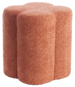 Pomarańczowy puf z materiału bouclé Nalani – Light & Living