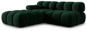 Zielona aksamitna sofa 282 cm Bellis – Micadoni Home