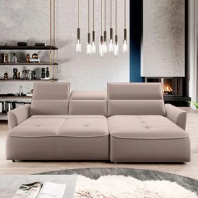 Narożnik MURILLO S Mini z elektryczną regulacją siedziska Prawostronny w tkaninie VOGUE 02 WERSAL