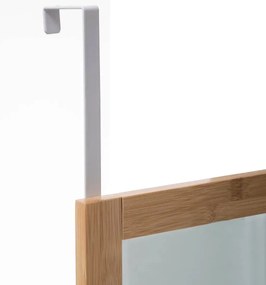 Wysokie lustro do zawieszenia na drzwi, bambusowa rama, 110 x 35 x 1,5 cm