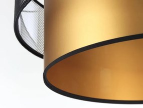 Złoto-czarna lampa wisząca glamour z siatki - S421 Karolis 5X