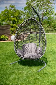 PROMOCJA Jasnoszary wiszący fotel bez stojaka NARS II klasa jakości