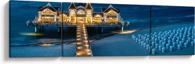 Obraz - hotel na plaży (170x50 cm)