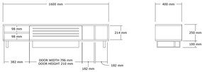 Stolik pod telewizor Safir Travertine