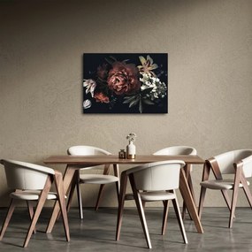Obraz - Ciemne kwiaty (70x50 cm)
