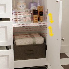 Szafka Łazienkowa Biała z 3 Szufladami – Stojąca Loft 60 cm