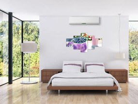 Obraz - jagody w filiżance (125x70 cm)