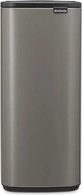 Szary stalowy kosz na śmieci otwierany na dotyk 30 l Bo Touch – Brabantia