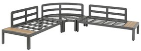 Zestaw aluminiowy NEW YORK dla 6 osób (antracyt)