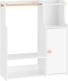 SoBuy garderoba dziecięca biała szafa z drzwiami z wieszakiem