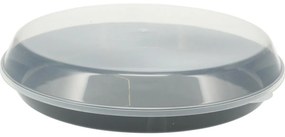Plastikowa miska EH Serving z pokrywką 35,5 x 8,5cm, czarna