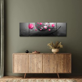 Obraz różowych abstrakcyjnych kul (170x50 cm)