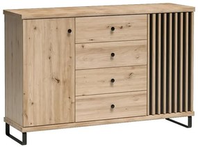 Szeroka komoda industrialna z lamelami - Rovel 6X