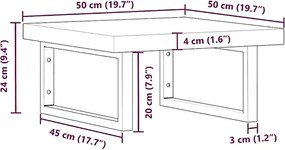Półka nieobrobione drewno biały uchwyt - Siro