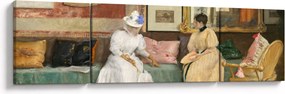 Obraz - William Merritt Chase, A Friendly Call, reprodukcje (170x50 cm)