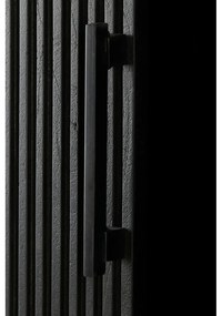 Czarna niska komoda z litego drewna mango 150x80 cm Abage – Light &amp; Living