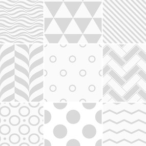 Zestaw 9 samoprzylepnych naklejek Ambiance Cement Tiles Scandinavian Finnish, 10x10 cm