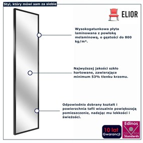 Nowoczesne prostokątne czarne lustro R5-L71