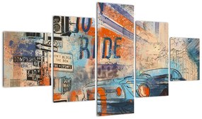 Obraz - Urodzony by jeździć (125x70 cm)