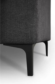 Antracytowy narożnik z tkaniny szenilowej (prawostronny/w kształcie litery U) Fabian – Scandic