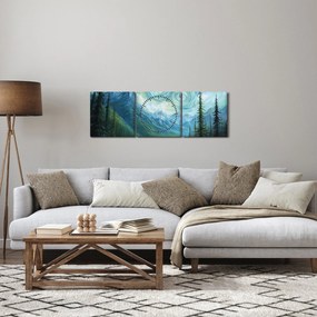 Obraz - Krajobraz z nutą Van Gogha (z zegarem) (90x30 cm)