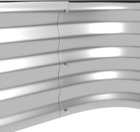 Outsunny Grzadka na ziolowe z Metalu, 2 Poziomy, odporna na wszystkie warunki atmosferyczne, otwarte dno, 120 x 90 x 30cm, Kolor: Srebrny