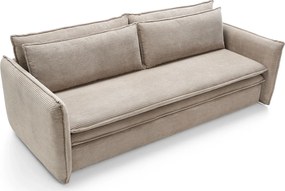 Beżowa sztruksowa kanapa z pojemnikiem L8-K17