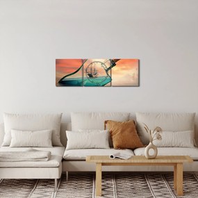 Obraz - Życie w butelce (z zegarem) (90x30 cm)
