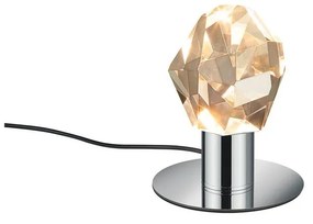 Lampa stołowa LED w kolorze srebra ze szklanym kloszem (wysokość 17 cm) Verano – Trio Select