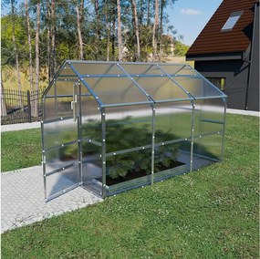 Szklarnia ogrodowa KLASIKA BERNARD 2,35 x 3m, powłoka z poliwęglanu 4mm, rama stalowa, łatwy montaż