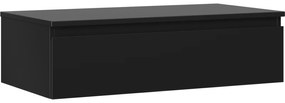 Mexen Orio szafka łazienkowa podumywalkowa 90 cm z blatem, 1 szuflada, czarna mat - 91A10-09023-1-BFC71