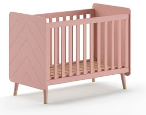 Różowe łóżeczko z litego drewna sosnowego 60x120 cm BILLY – Vipack