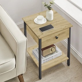 Stolik pomocniczy z szufladą TAYLOR ARTISAN 40x40 cm