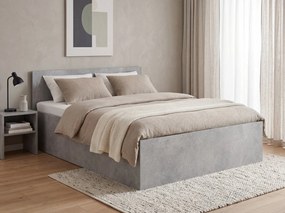 Łóżko SOFIA 120 x 200 cm, beton Stelaż: Ze stelażem listwowym rolowanym, Materac: Materac Deluxe 10 cm