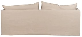 Kremowa lniana sofa 210 cm – Ixia