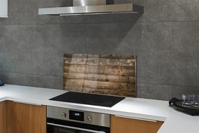 Panel szklany do Kuchni Ściana z Drewnianych Desek